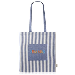 Recycled Striped Cotton Tote Bags