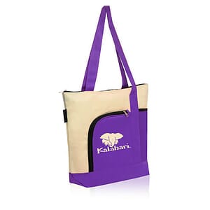 Zipper Polyester Tote Bags