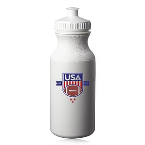 20 oz. White Water Bottles with Push Cap