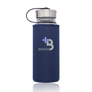 25 oz. Kangaroo Glass Water Bottles in Neoprene Pouch