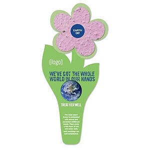 Seed Paper Flower Bookmark