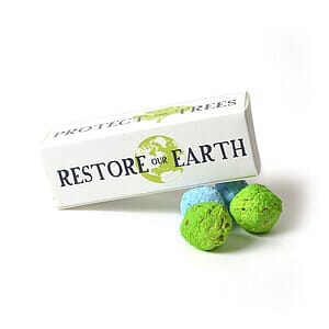 Earth Day Cardstock Gift Box with 4 Bombs inside
