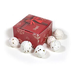 Cardstock Holiday Gift Box with 6 Bombs inside