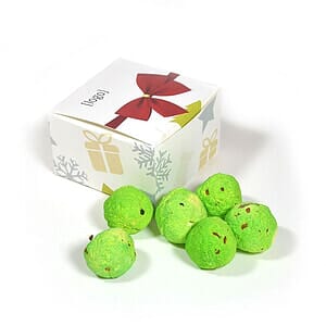 Cardstock Holiday Gift Box with 6 Bombs inside