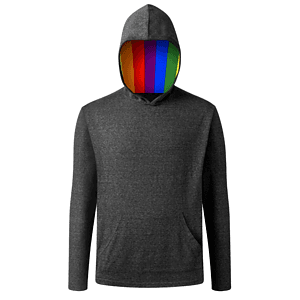 Pride Triblend Contrast Zip Front Hoodie