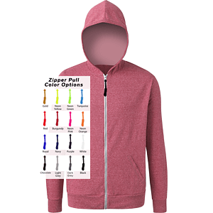 Custom Zipper Pull Triblend Hoodie