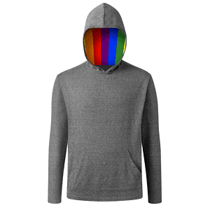 Pride Triblend Contrast Zip Front Hoodie