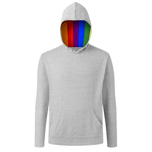 Pride Triblend Contrast Zip Front Hoodie