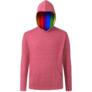 Pride Triblend Contrast Zip Front Hoodie