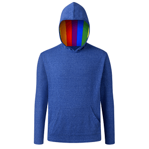 Pride Triblend Contrast Zip Front Hoodie