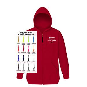 Custom Zipper Pull Zip Front Hoodie