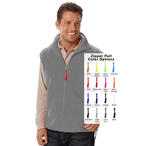 Custom Zipper Pull Polar Fleece Vest