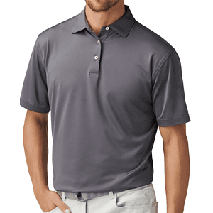 BME0EK01 Peter Millar Men's Solid Performance Polo - Self Collar with Baptist Health Logo on Left Sleeve