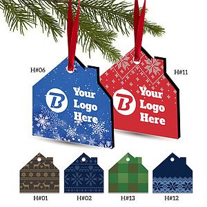 3" Full Color Christmas Ornament - House