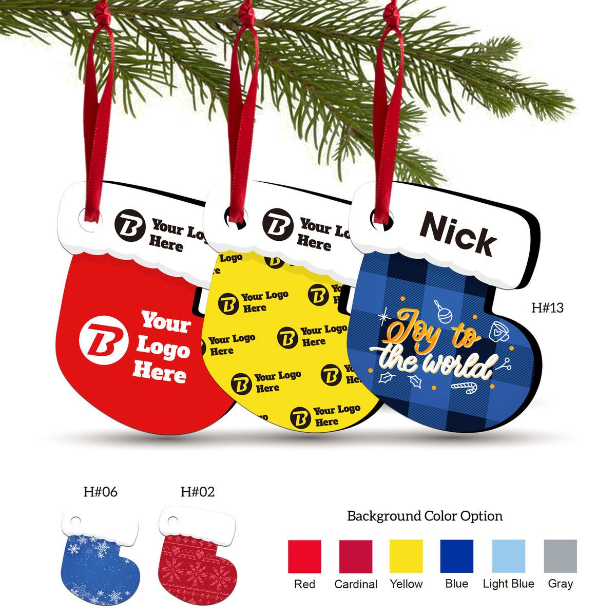 3" Full Color Christmas Ornament - Stocking
