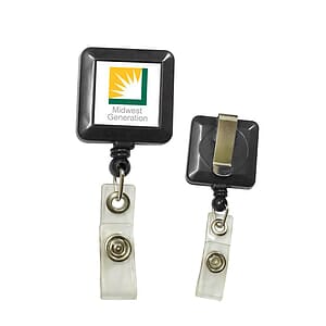 Square Shaped Retractable Badge Reels - Close out
