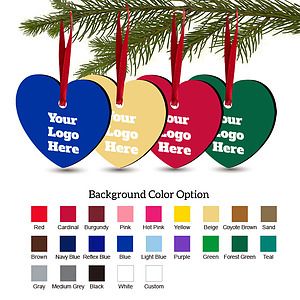 Free Shipping Solid Color Christmas Ornament - Heart