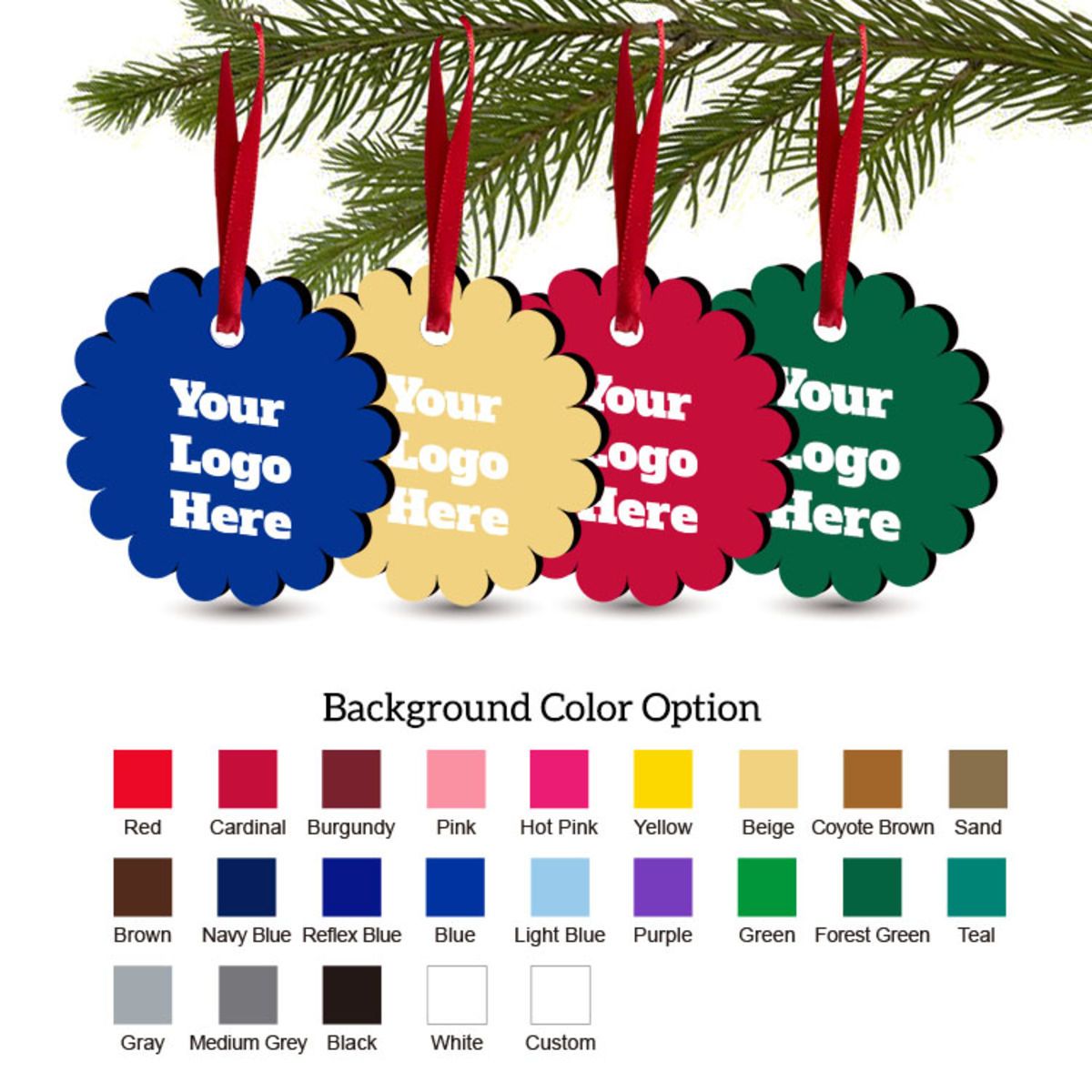 Free Shipping Solid Color Christmas Ornament - Flower