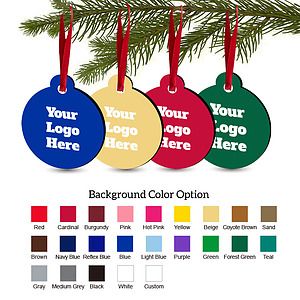 Free Shipping Solid Color Christmas Ornament - Round