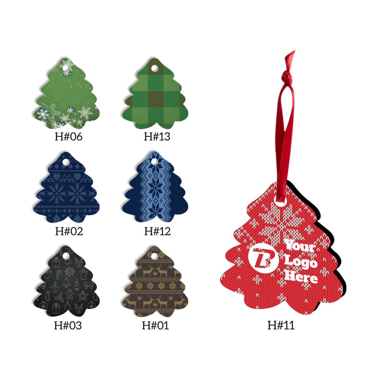 Free Shipping Full Color Christmas Ornament - Tree