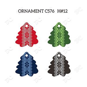 Free Shipping Full Color Christmas Ornament - Tree