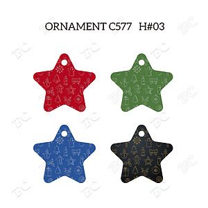 Free Shipping Full Color Christmas Ornament - Star