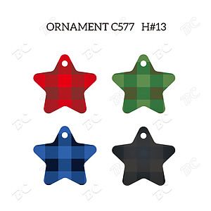 Free Shipping Full Color Christmas Ornament - Star