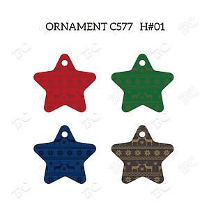 Free Shipping Full Color Christmas Ornament - Star