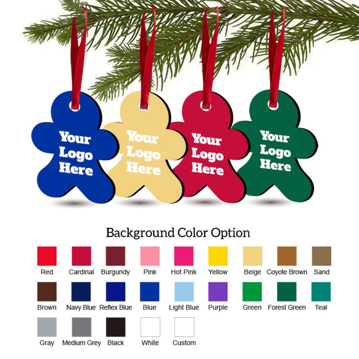 Free Shipping Solid Color Christmas Ornament - Ginger man