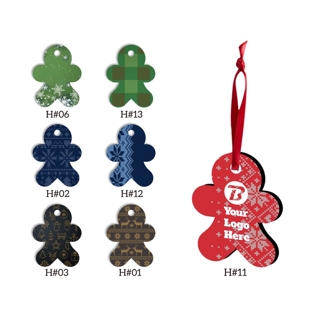 Free Shipping Full Color Christmas Ornament - Ginger man