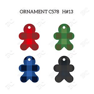 Free Shipping Full Color Christmas Ornament - Ginger man