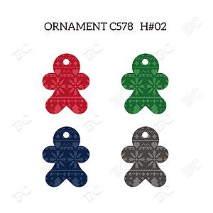 Free Shipping Full Color Christmas Ornament - Ginger man