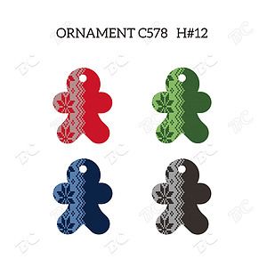 Free Shipping Full Color Christmas Ornament - Ginger man