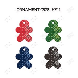Free Shipping Full Color Christmas Ornament - Ginger man