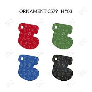 Free Shipping Full Color Christmas Ornament - Socking