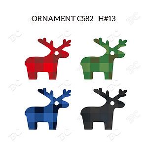 Free Shipping Full Color Christmas Ornament - Reindeer