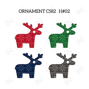 Free Shipping Full Color Christmas Ornament - Reindeer