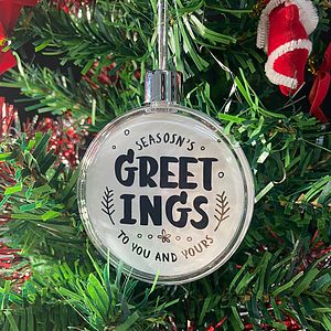 3 Clear Round Full Color Aluminum Sheet Ornament