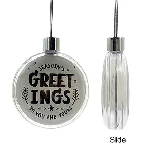 3 Clear Round Full Color Aluminum Sheet Ornament