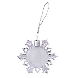 3 Clear Snowflake Full Color Aluminum Sheet Ornament