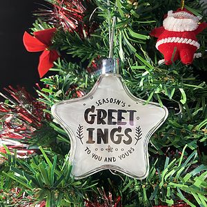 3 Clear Star Full Color Aluminum Sheet Ornament