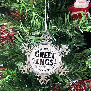 Zinc Alloy Snowflake Ornament