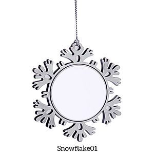 Zinc Alloy Snowflake Ornament