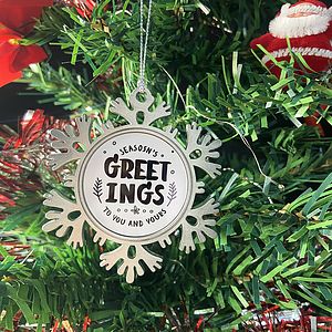 Zinc Alloy Snowflake Ornament