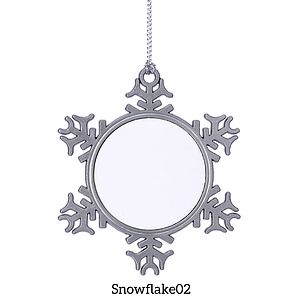 Zinc Alloy Snowflake Ornament