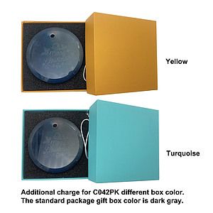 Gift Box 3" Round Frosted Glass Ornament
