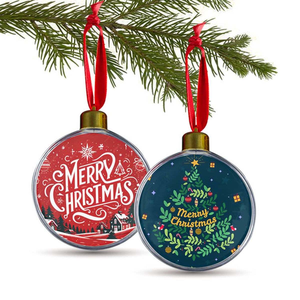 MDF Full Color Clear Round Ornament