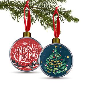 MDF Full Color Clear Round Ornament