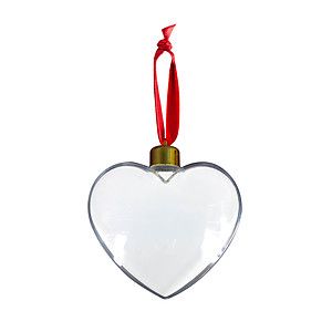 MDF Full Color Clear Heart Ornament