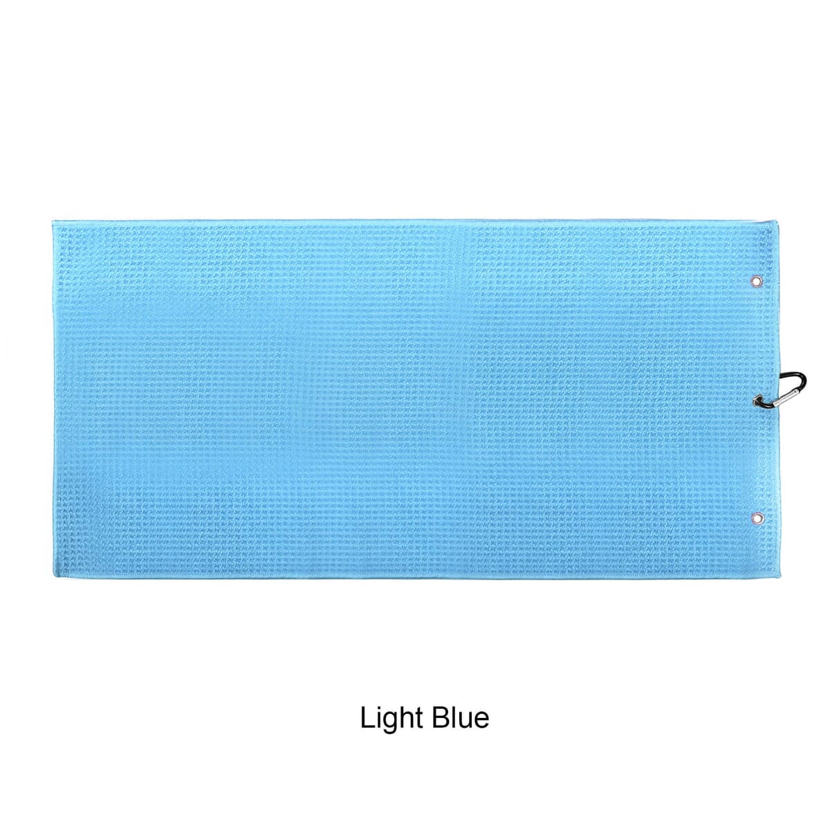 Microfiber Waffle Two-fold Golf Towel w/ Carabiners Clip 12" x 24"